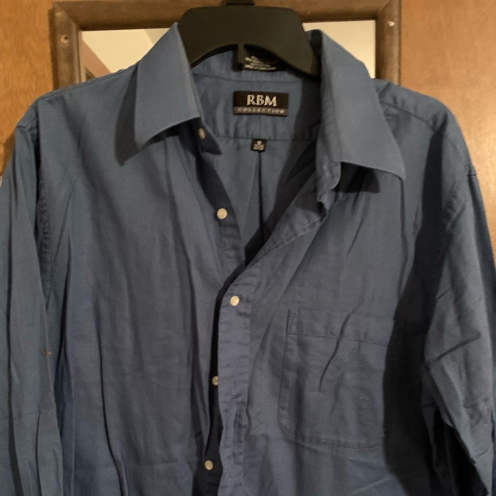 Blue men’s dress shirt